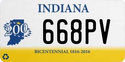 IN license plate 668PV