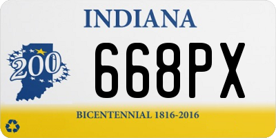 IN license plate 668PX
