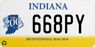 IN license plate 668PY