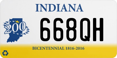 IN license plate 668QH