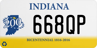 IN license plate 668QP