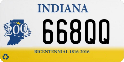 IN license plate 668QQ