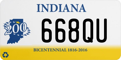 IN license plate 668QU