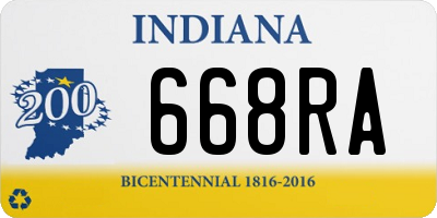 IN license plate 668RA