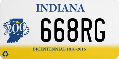 IN license plate 668RG