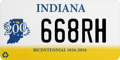 IN license plate 668RH