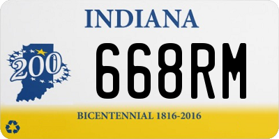 IN license plate 668RM