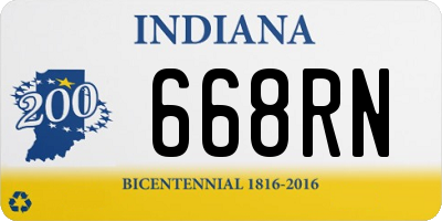 IN license plate 668RN