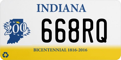 IN license plate 668RQ