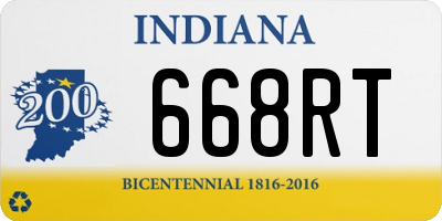 IN license plate 668RT