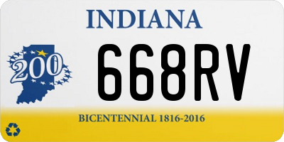 IN license plate 668RV