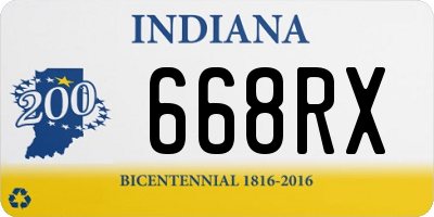 IN license plate 668RX
