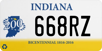 IN license plate 668RZ