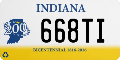 IN license plate 668TI