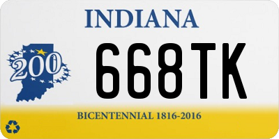 IN license plate 668TK