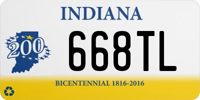 IN license plate 668TL