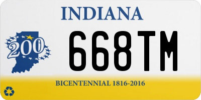 IN license plate 668TM