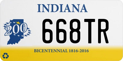 IN license plate 668TR