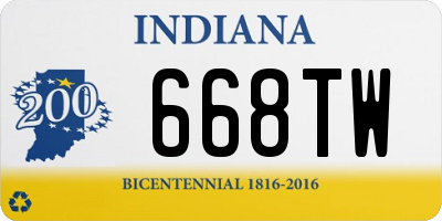 IN license plate 668TW