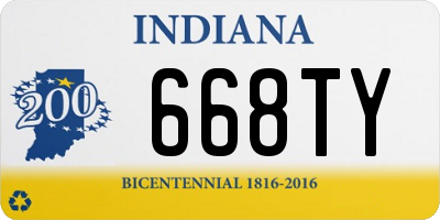 IN license plate 668TY