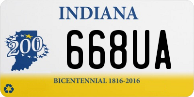 IN license plate 668UA