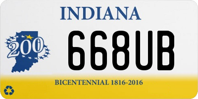 IN license plate 668UB