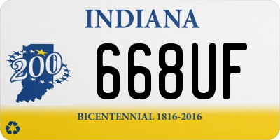 IN license plate 668UF