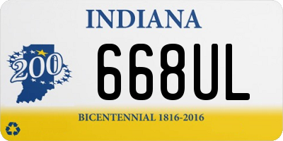 IN license plate 668UL