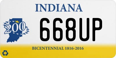 IN license plate 668UP