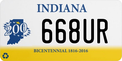 IN license plate 668UR
