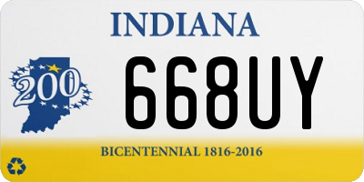 IN license plate 668UY