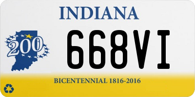 IN license plate 668VI