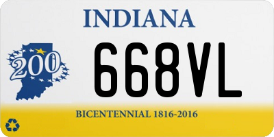 IN license plate 668VL
