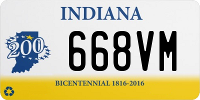 IN license plate 668VM