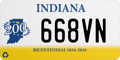 IN license plate 668VN