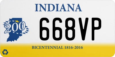 IN license plate 668VP
