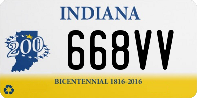 IN license plate 668VV