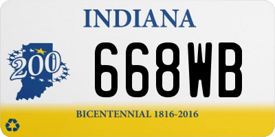 IN license plate 668WB