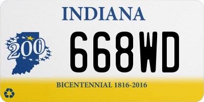 IN license plate 668WD