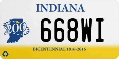 IN license plate 668WI