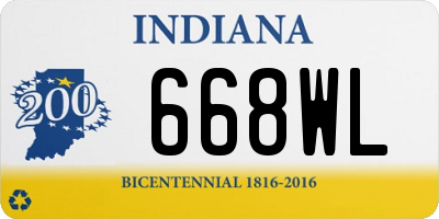 IN license plate 668WL