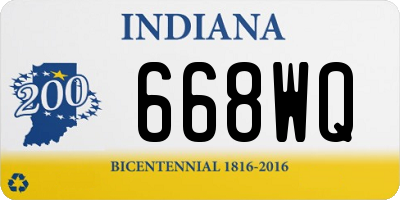 IN license plate 668WQ