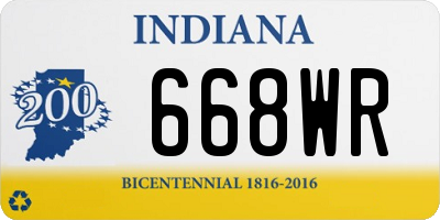 IN license plate 668WR