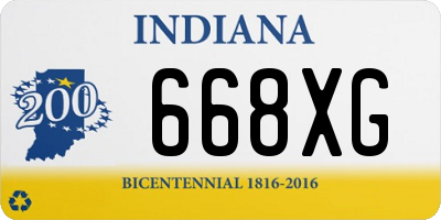 IN license plate 668XG