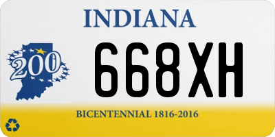 IN license plate 668XH