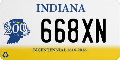 IN license plate 668XN