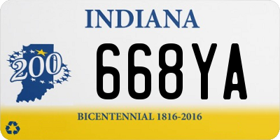 IN license plate 668YA
