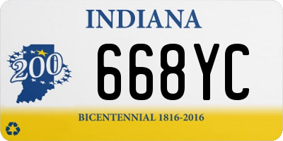 IN license plate 668YC