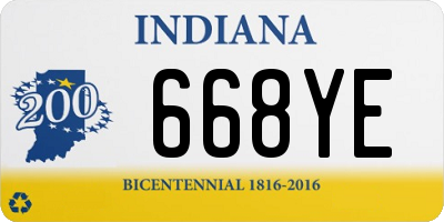 IN license plate 668YE
