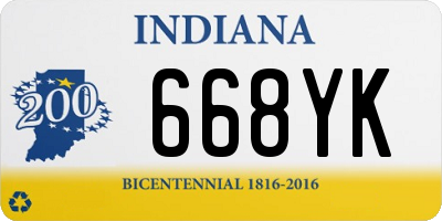 IN license plate 668YK